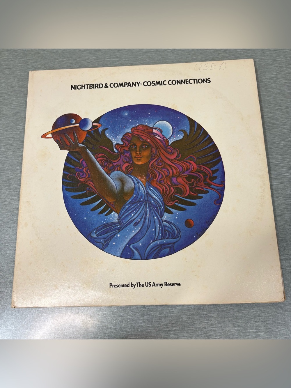 Nightbird & Company: Cosmic Connections Album Cover - Illustrated Angel Art